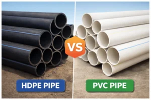 Read more about the article HDPE Pipe vs PVC Pipe: Which Is Better for Water Supply & Agriculture Use?