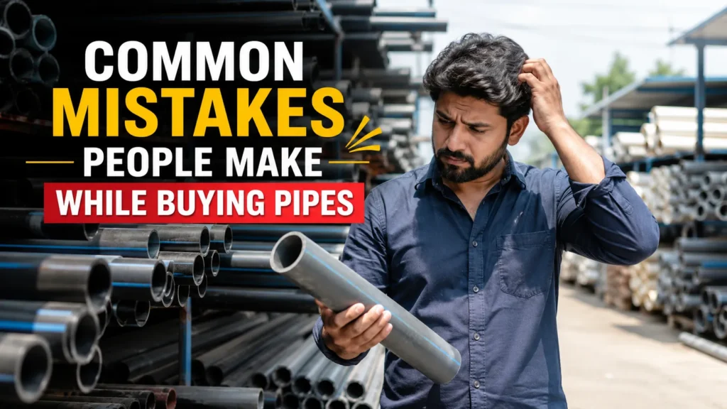 Real customer checking HDPE Pipe quality before buying from a trusted HDPE Pipe Manufacturer in Indore.