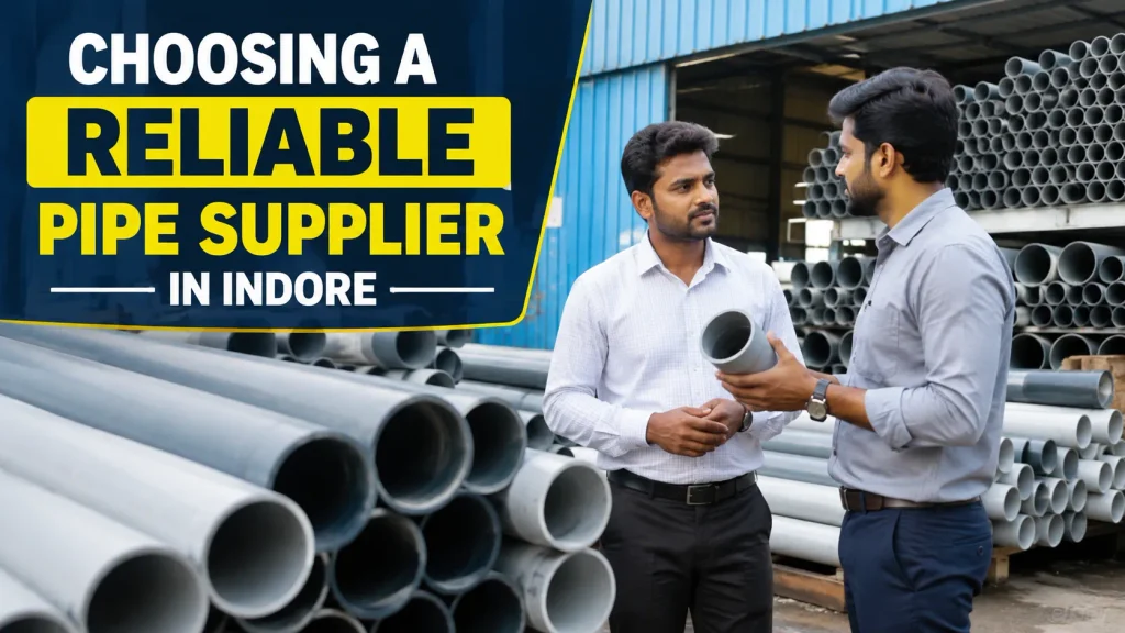 PVC Pipes with a reliable pipe supplier in Indore showcasing industrial pipe products