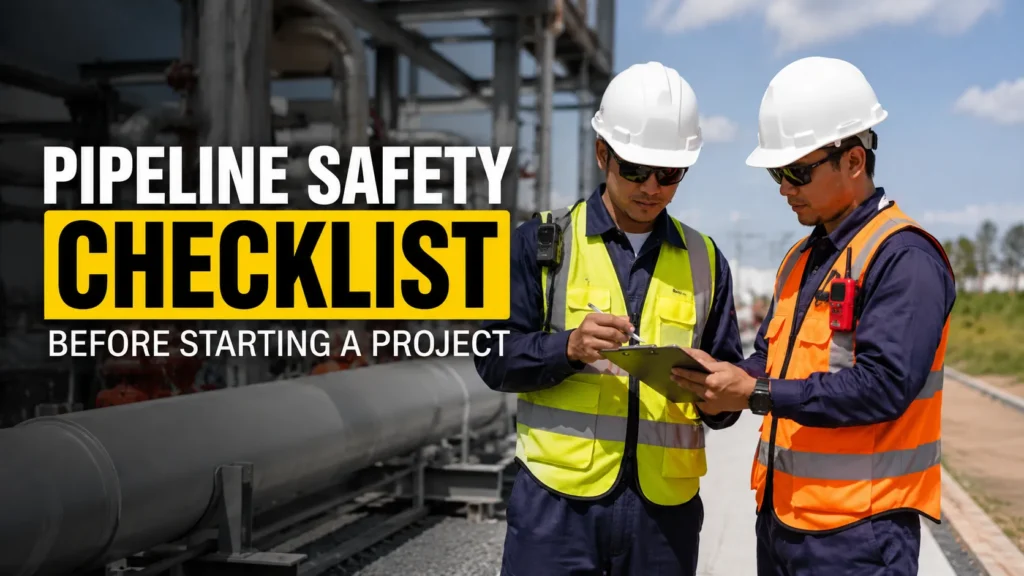 Pipeline Safety checklist for HDPE Pipe Manufacturer in Indore, PVC Pipe Manufacturer in Indore, and Sprinkler Pipe Manufacturer in Indore