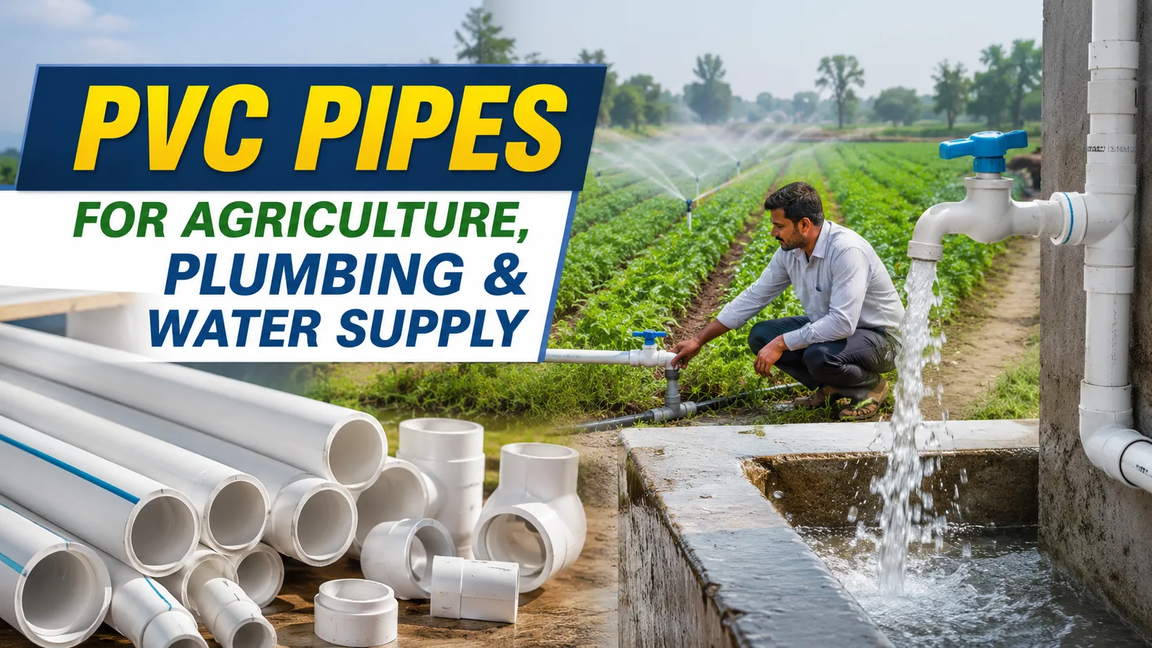 PVC Pipes for Agriculture, Plumbing & Water Supply