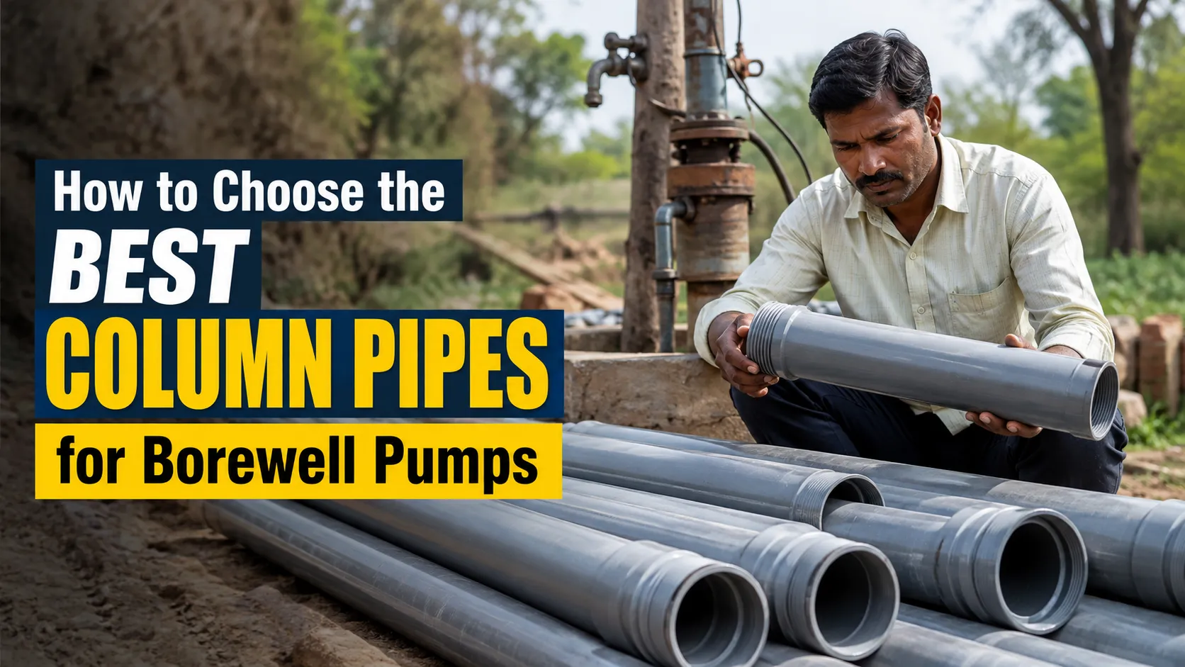 How to Choose the Best Column Pipes for Borewell Pumps